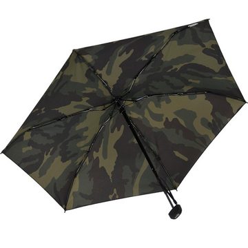 iX-brella Taschenregenschirm Super Mini Schirm mit großem Dach 94cm - Camouflage, super-mini