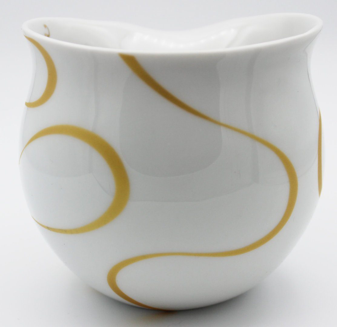 Colani Tasse Dekorierte Kaffeetasse Cappuccinotasse Kaffeebecher Loop gold 260 ml, Porzellan, Colani Schriftzug, im Geschenkkarton