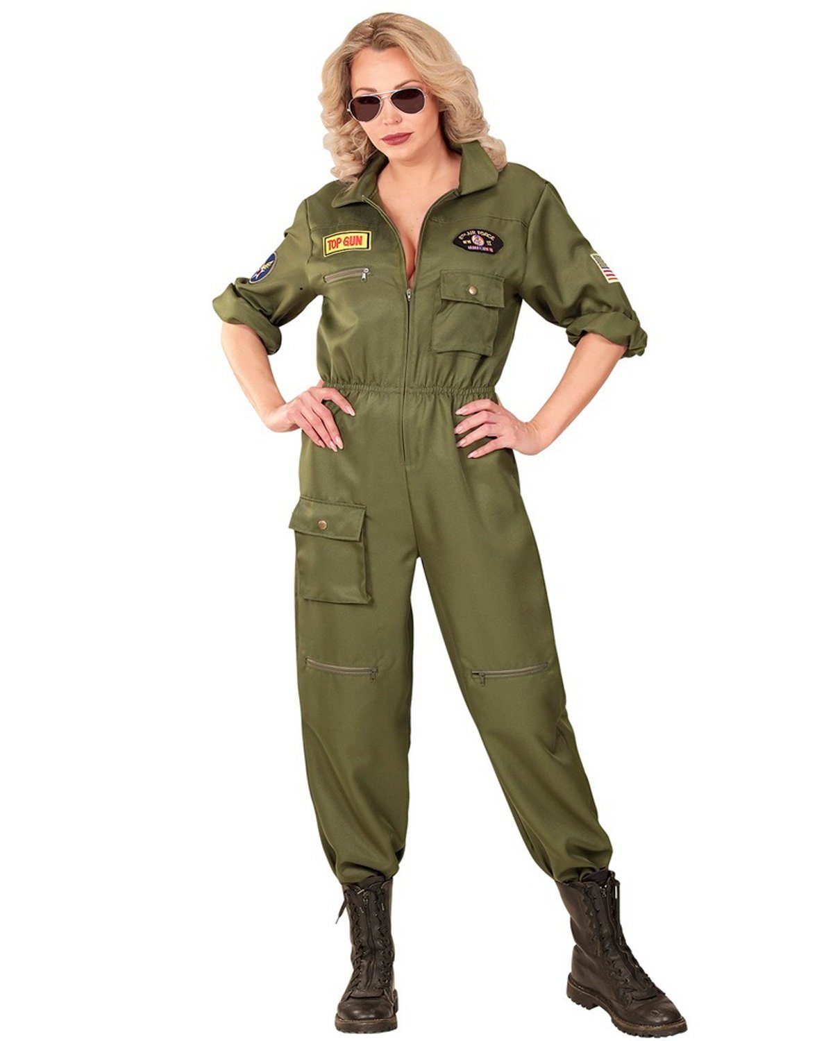 Kostüm 'Kampfjet Pilotin' Damenkostüm - Flieger Overall
