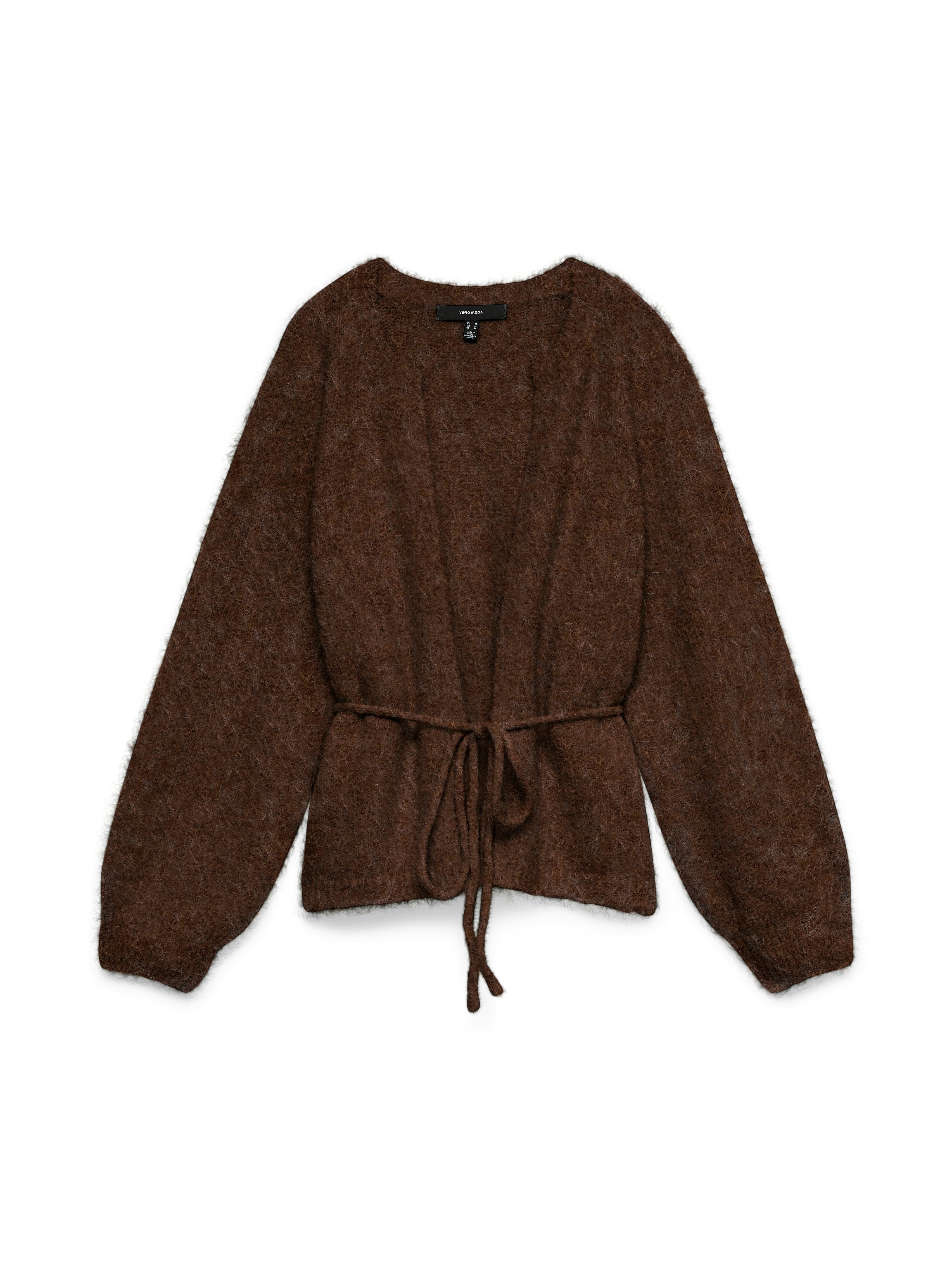 Vero Moda Strickjacke VMBERRY LS O-NECK TIE CARDIGAN NOOS Materialmix