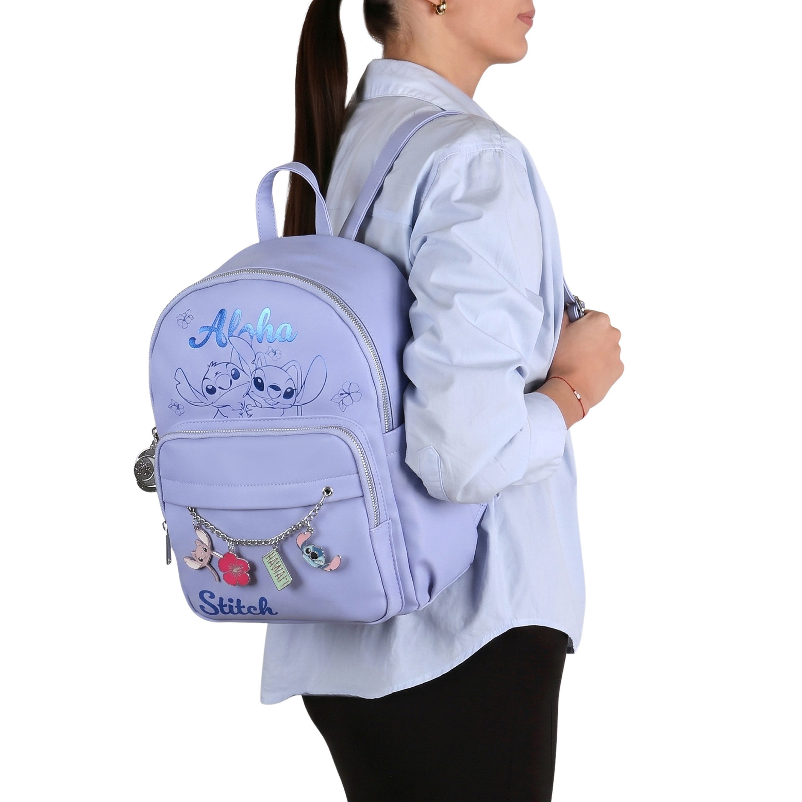 Disney Cityrucksack DISNEY Stitch Kunstleder-Rucksack, 25 x 12 x 34 cm