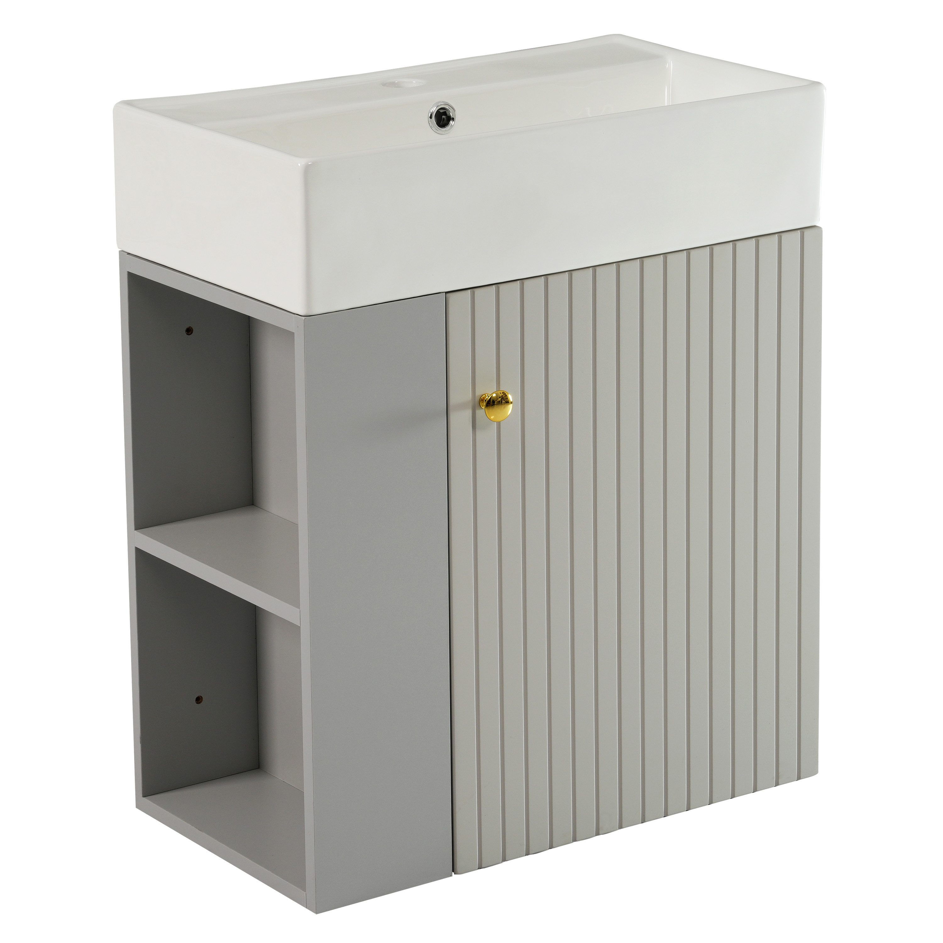 Odikalo Waschtisch Badezimmermöbel Waschbecken Waschtischunterschrank 55cm Gästebadmöbel
