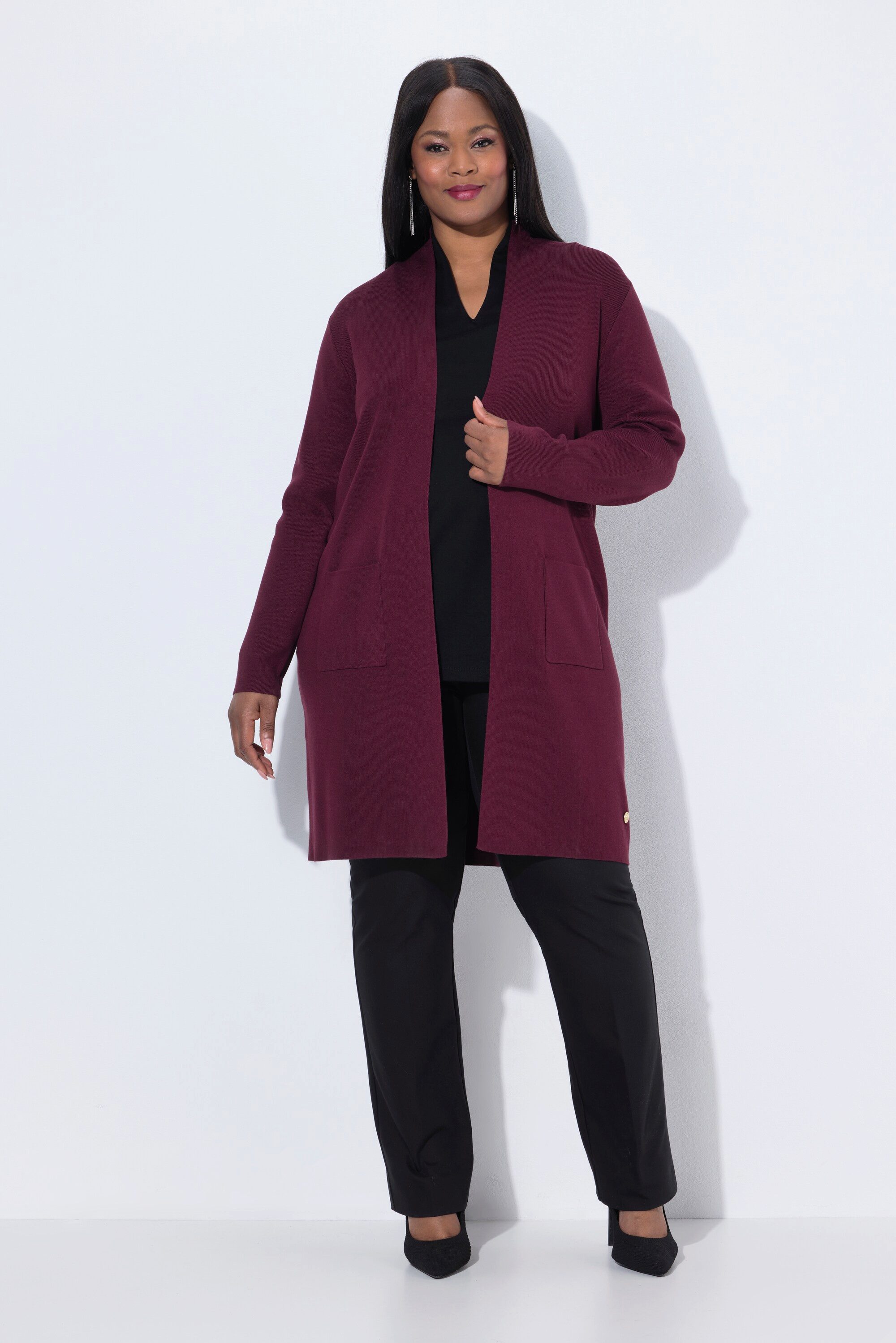 Ulla Popken Langjacke Strickjacke lange offene günstig online kaufen