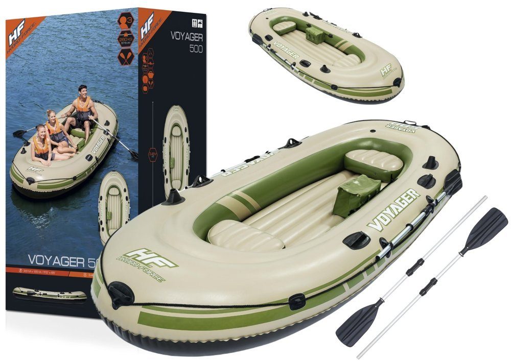 3 Personen für Schlauchboot-Set Schlauchboot Hydro-Force™ „Voyager 500“ BESTWAY