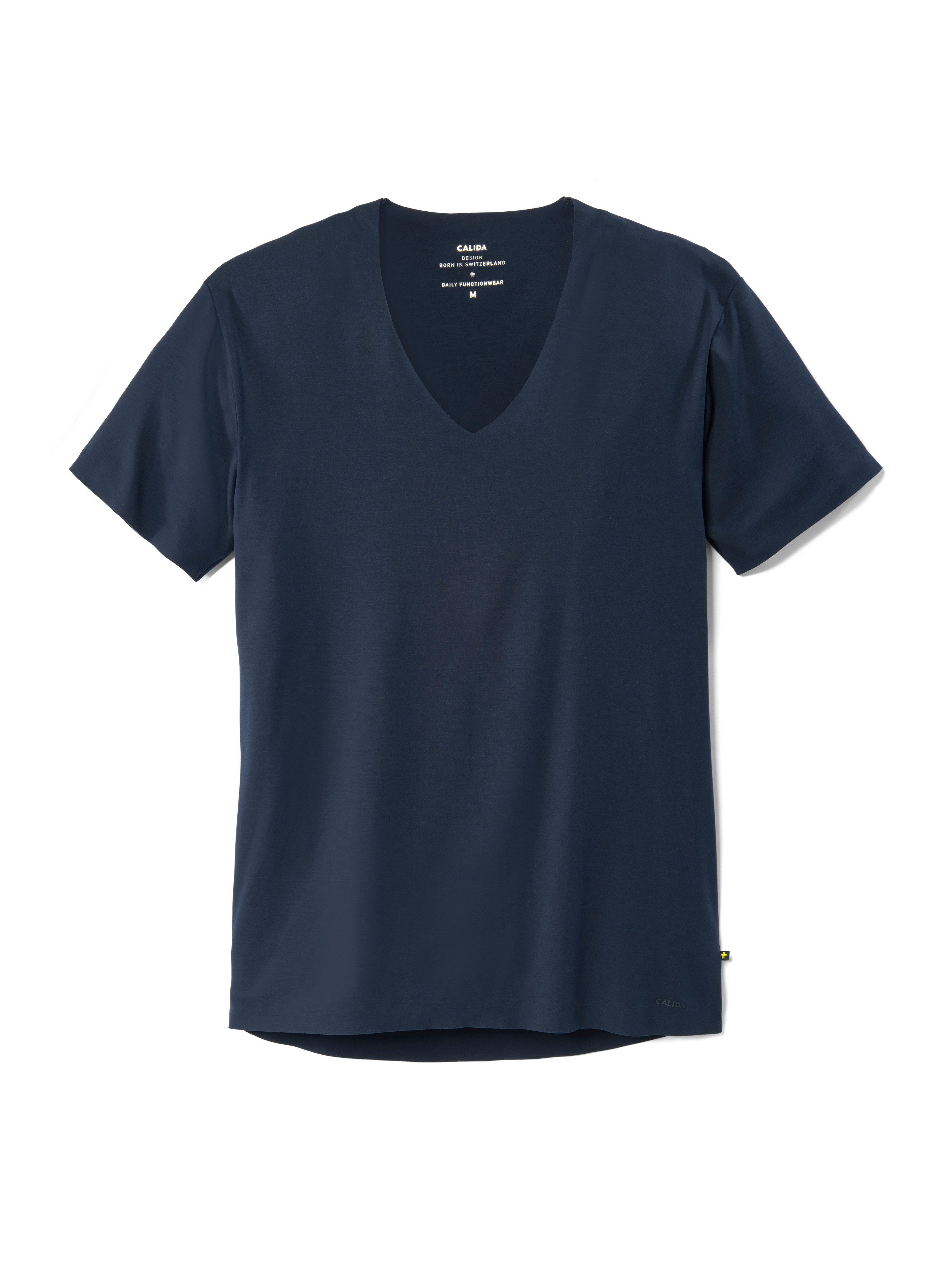 CALIDA V-Shirt Clean Line V-Neck, elastisch, Interlock-Qualität, Kurzarm, s günstig online kaufen