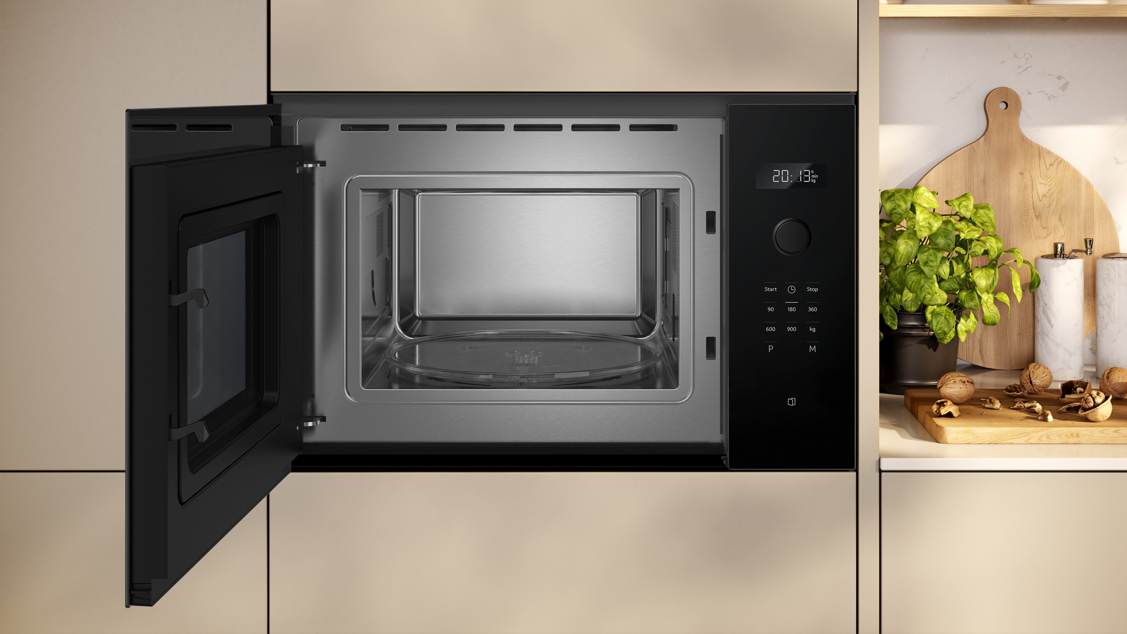NEFF Einbau-Mikrowelle HLAWD53K0, Mikrowelle, 25 l, Schnelle und komfortable Zubereitung