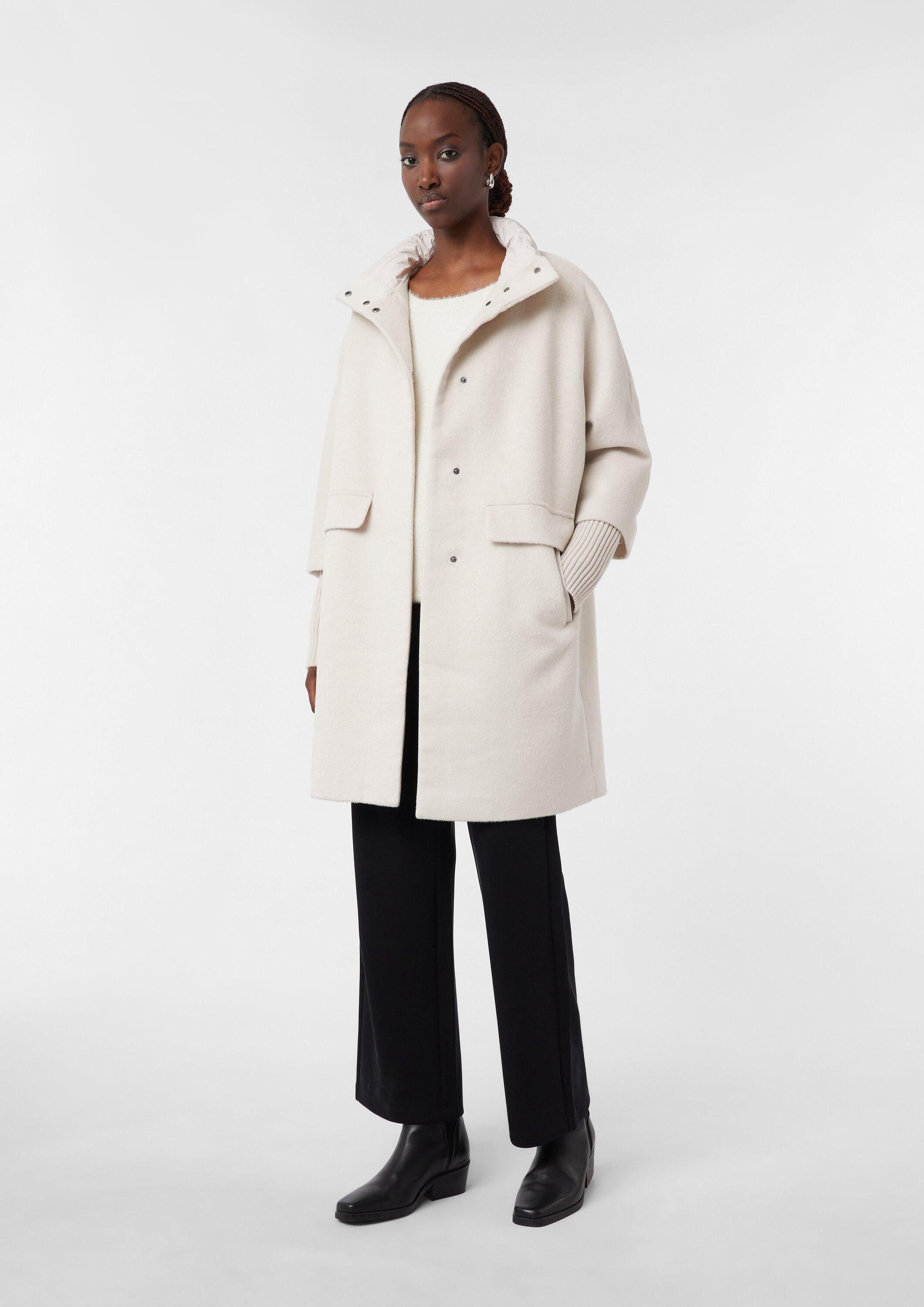 comma Funktionsmantel Outdoor-Mantel Mantel aus Wollmix mit Steppkragen