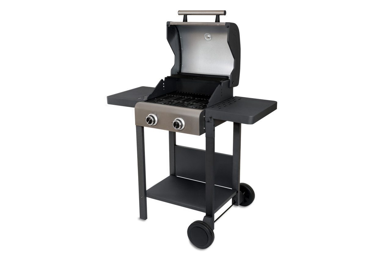 Unold Elektrogrill Unold 58595 BBQ Grillwagen Buddy 2600 W, Deckelthermometer standfest