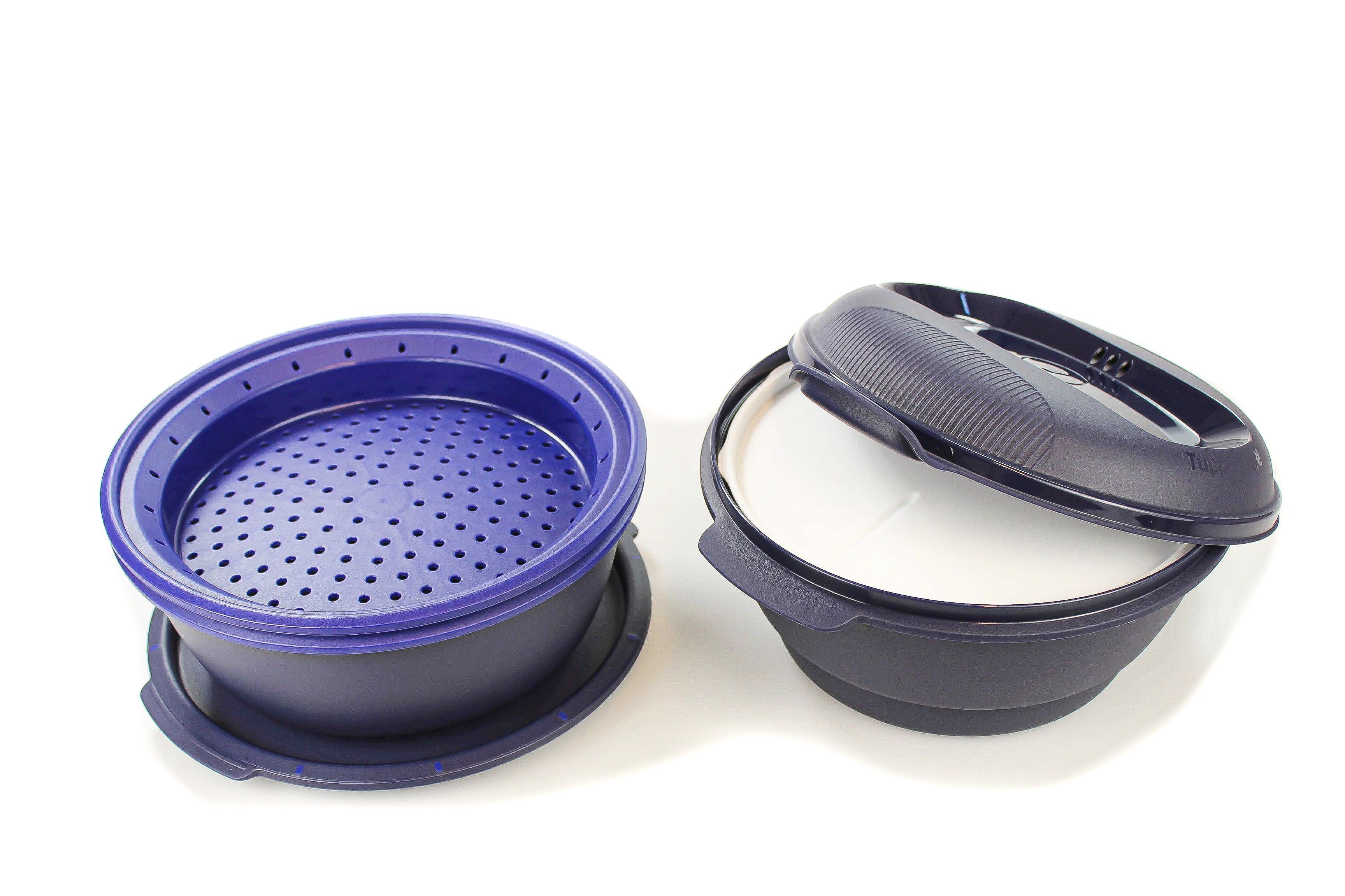 TUPPERWARE Mikrowellenbehälter Urban Dampfgarer 3 in 1 dunkelblau