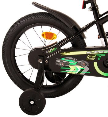 Volare Kinderfahrrad Kinderfahrrad Super GT Fahrrad für Jungen 16 Zoll Kinderrad in Grün
