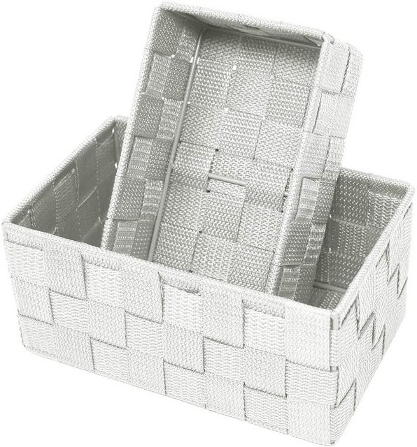 Lashuma Aufbewahrungskorb (Set, 2 St), leere Badezimmer Körbe silber