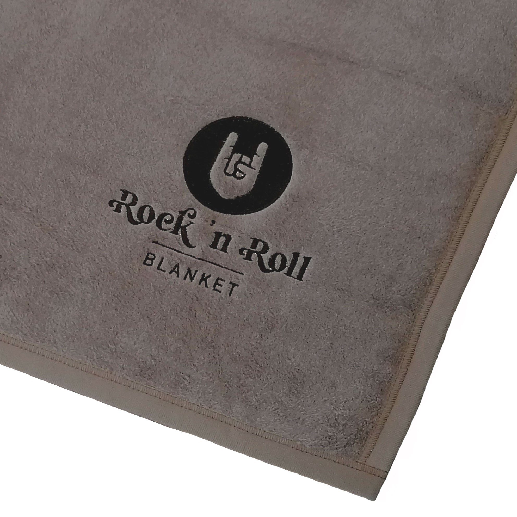 Wohndecke Blanket taupe Biederlack Blanket, Uni Rock 150x200 Wohndecke `n Rock Roll `n Sofadecke Roll cm,