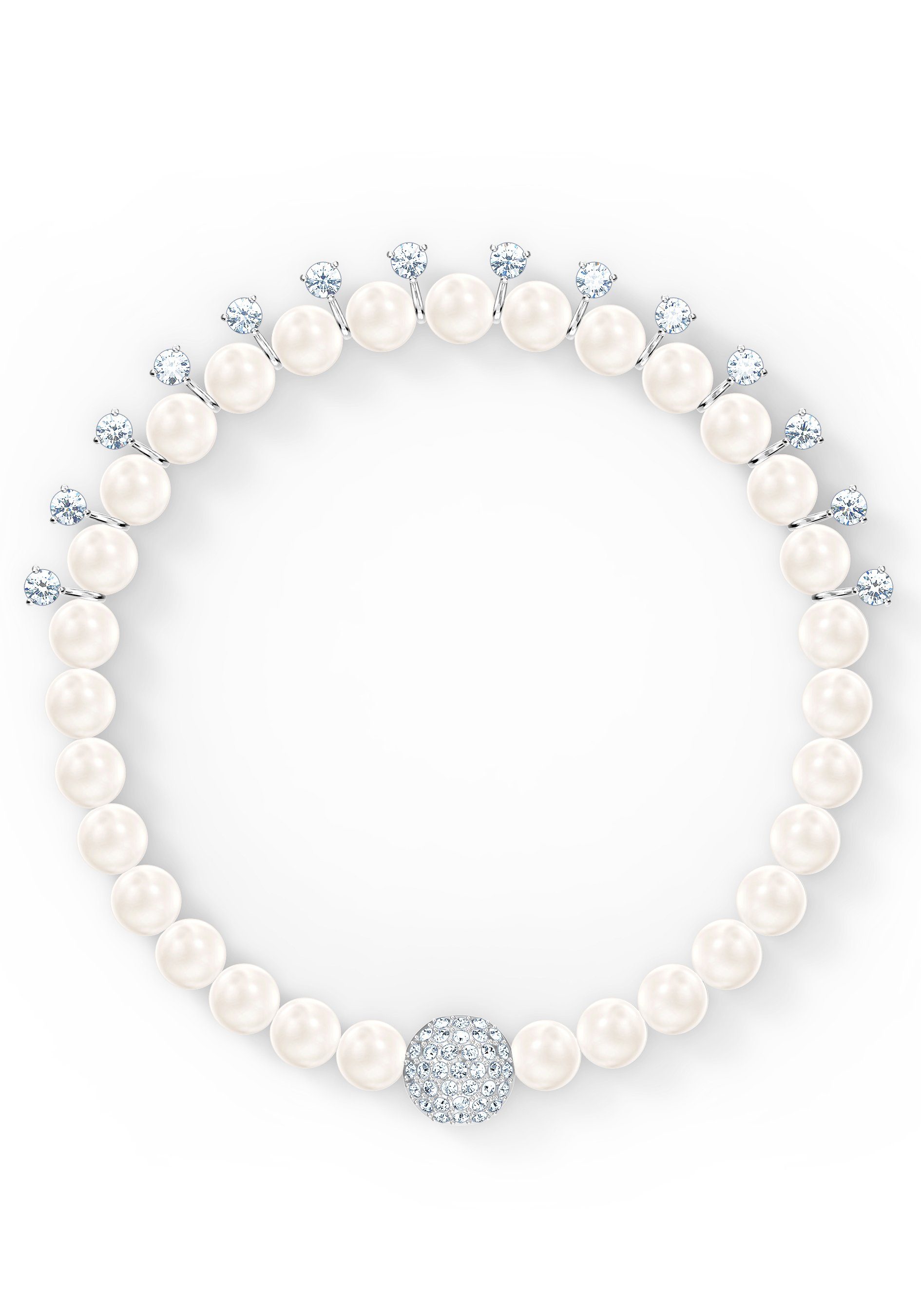 Swarovski Armband »Treasure Pearl, weiss, rhodiniert, 5563291, 5572683«,  mit Swarovski® Kristallen und Swarovski® Perlen online kaufen | OTTO