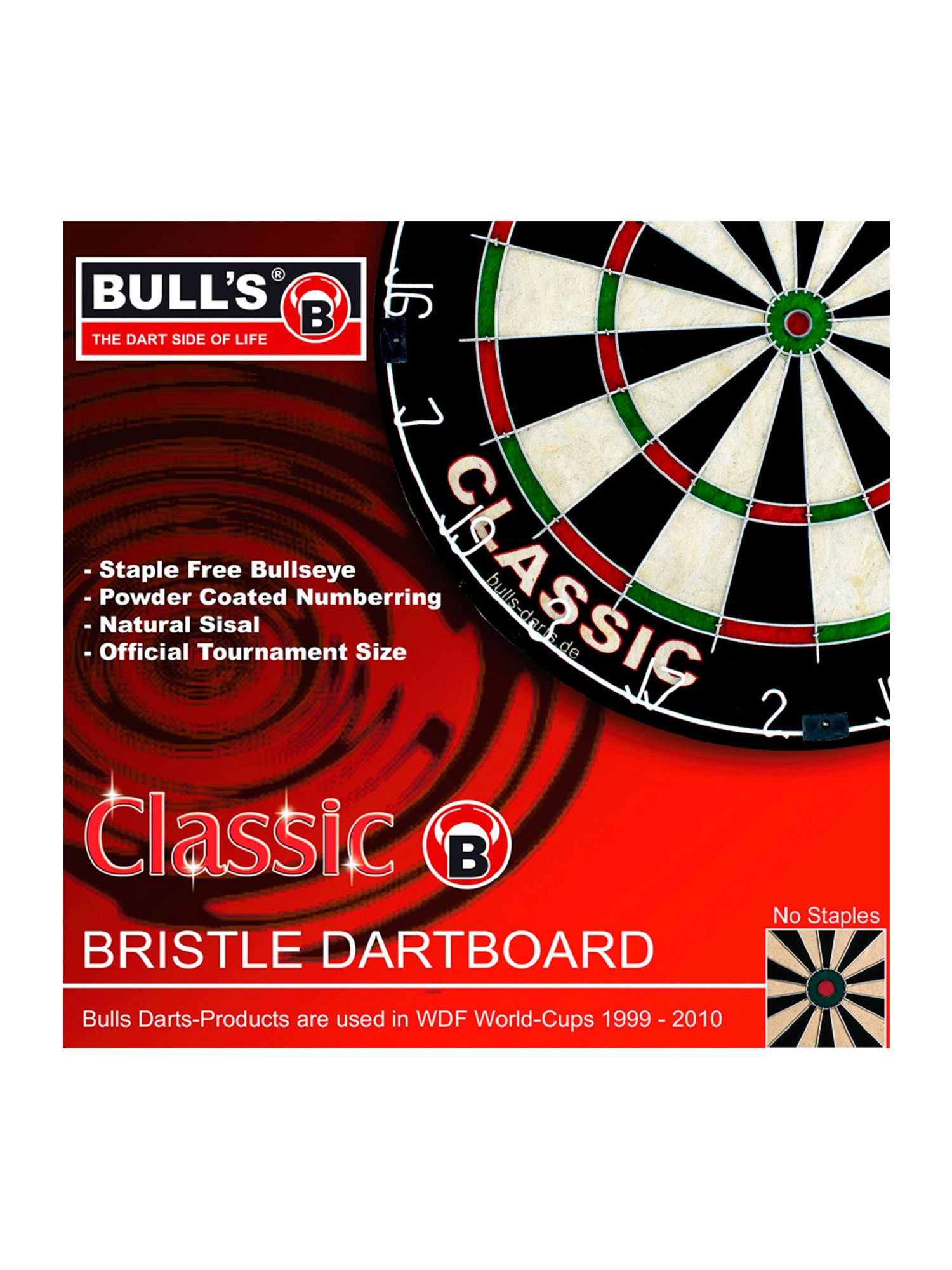 BULL'S Dartscheibe Classic Bristle Dartboard Steeldartboard Profi-Turnier-Sisal Board, unisex neutral
