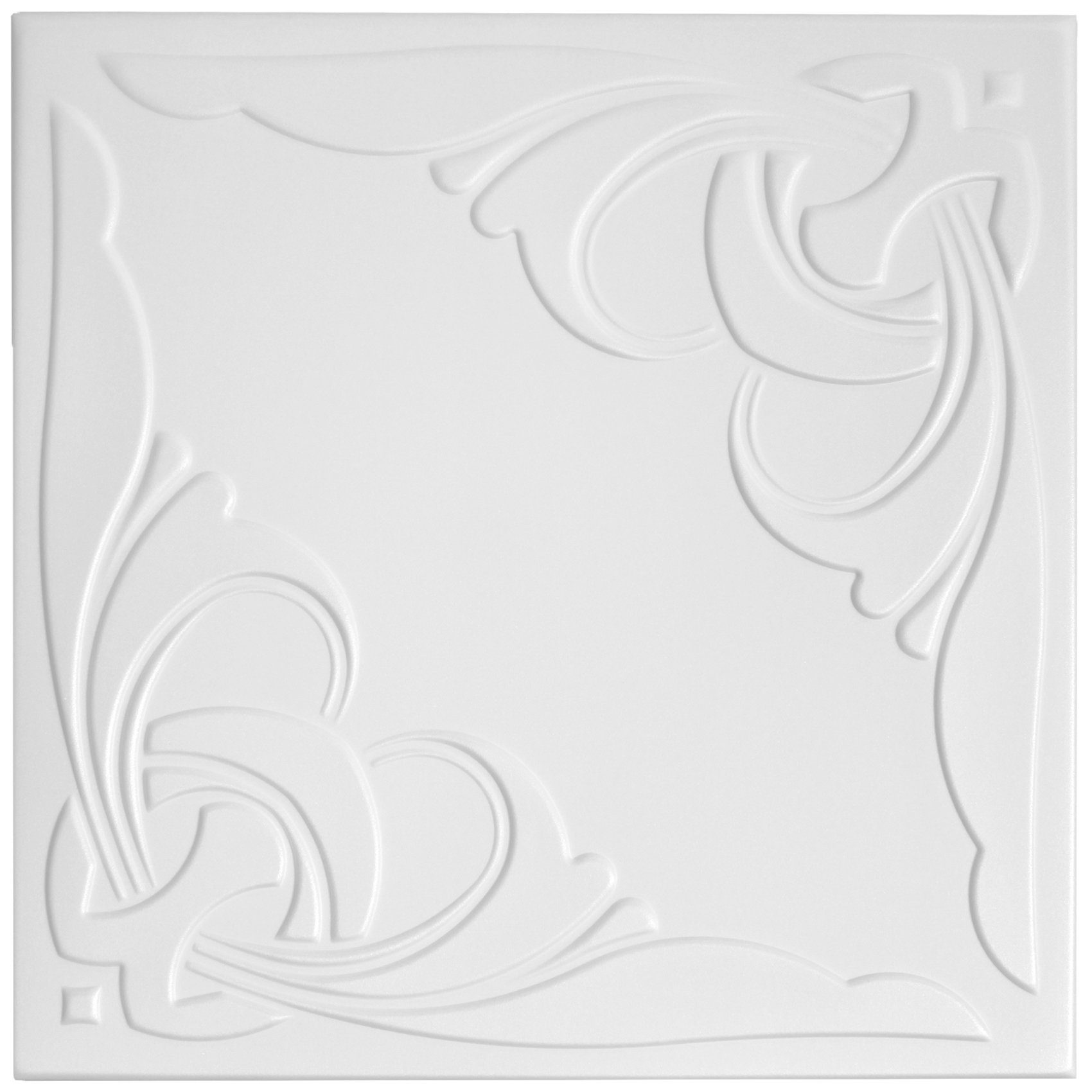Hexim Wanddekoobjekt NR.95 (Deckenplatten aus Styropor XPS - (2QM Sparpaket 50x50cm) weiße Deckenpaneele pflegeleicht & robust Styroporplatten Paneele Deckenverkleidung)