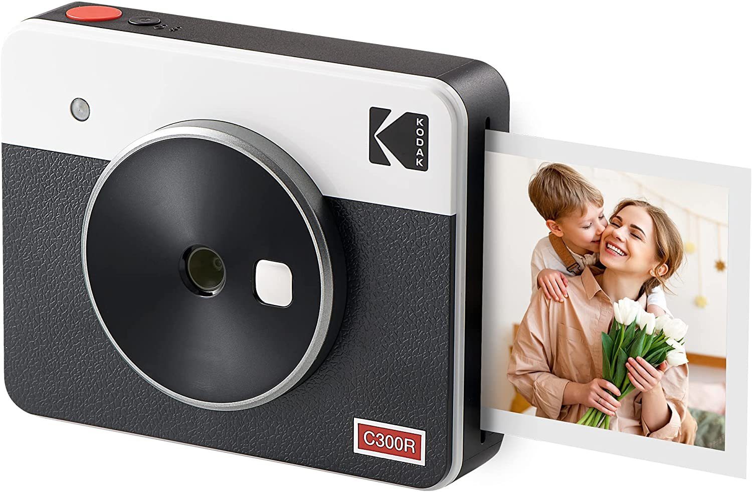 Kodak MINISHOT COMBO Sofortbildkamera 3 Weiss Retro