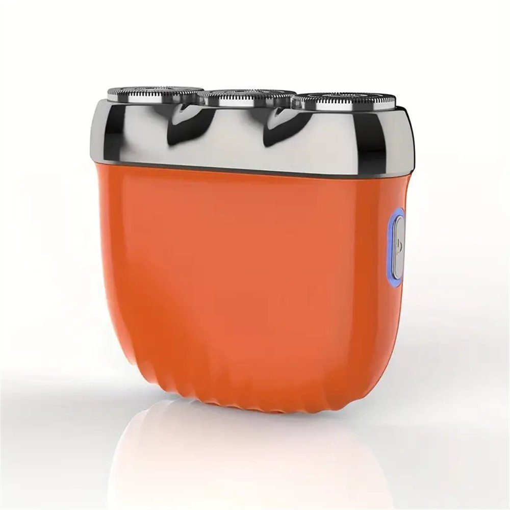 TUABUR Rasiermesser Mini-Akku-Rasierer für Männer, Nass/Trocken, tragbar orange Farbe