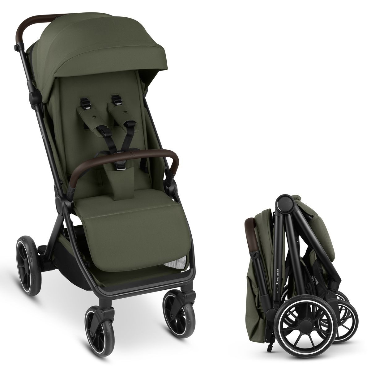 ABC Design Kinder-Buggy Avus 3 - Pea, Sportwagen mit Liegefunktion & Einhand-Faltung bis 22 kg