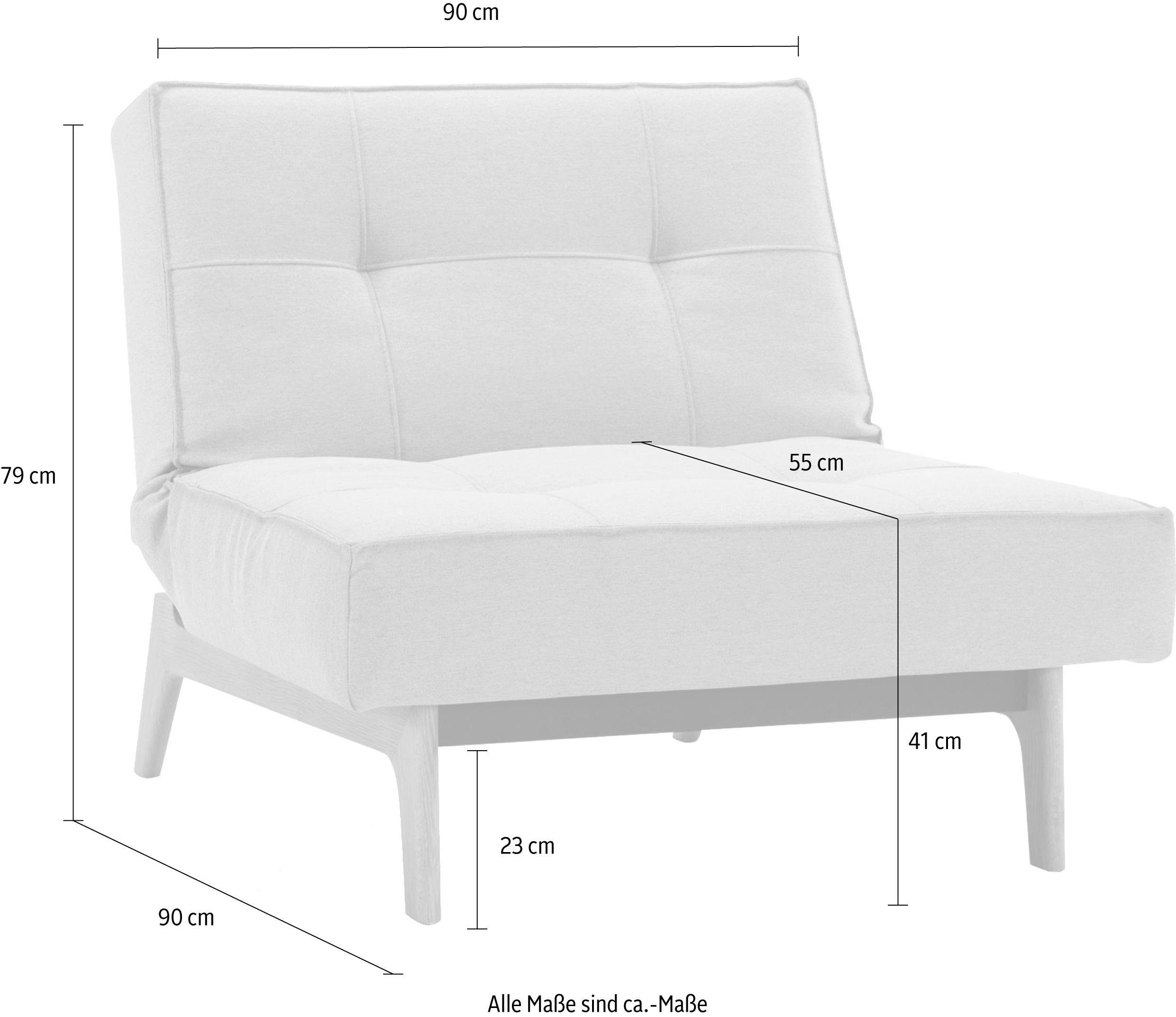 mit lightblue Design Eik Sessel INNOVATION ™ skandinavischen LIVING in Splitback, Beine,