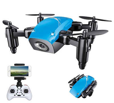 efaso RC-Quadrocopter S9W Mini RC Drohne blau -WiFi Kamera / 6-Achsen-Gyro / 3-Speed-Stufen, One-Key-Return / Auto. Start&Landen / Headless Mode / Höhe-Halten /