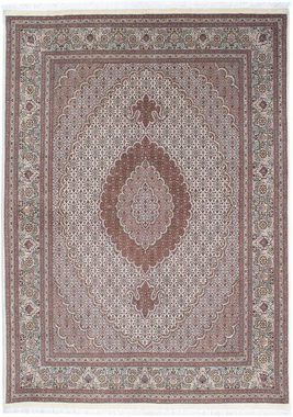 Orientteppich Perser - Täbriz - Royal - 210 x 150 cm - hellbraun, morgenland, rechteckig, Höhe: 7 mm, Wohnzimmer, Handgeknüpft, Einzelstück mit Zertifikat