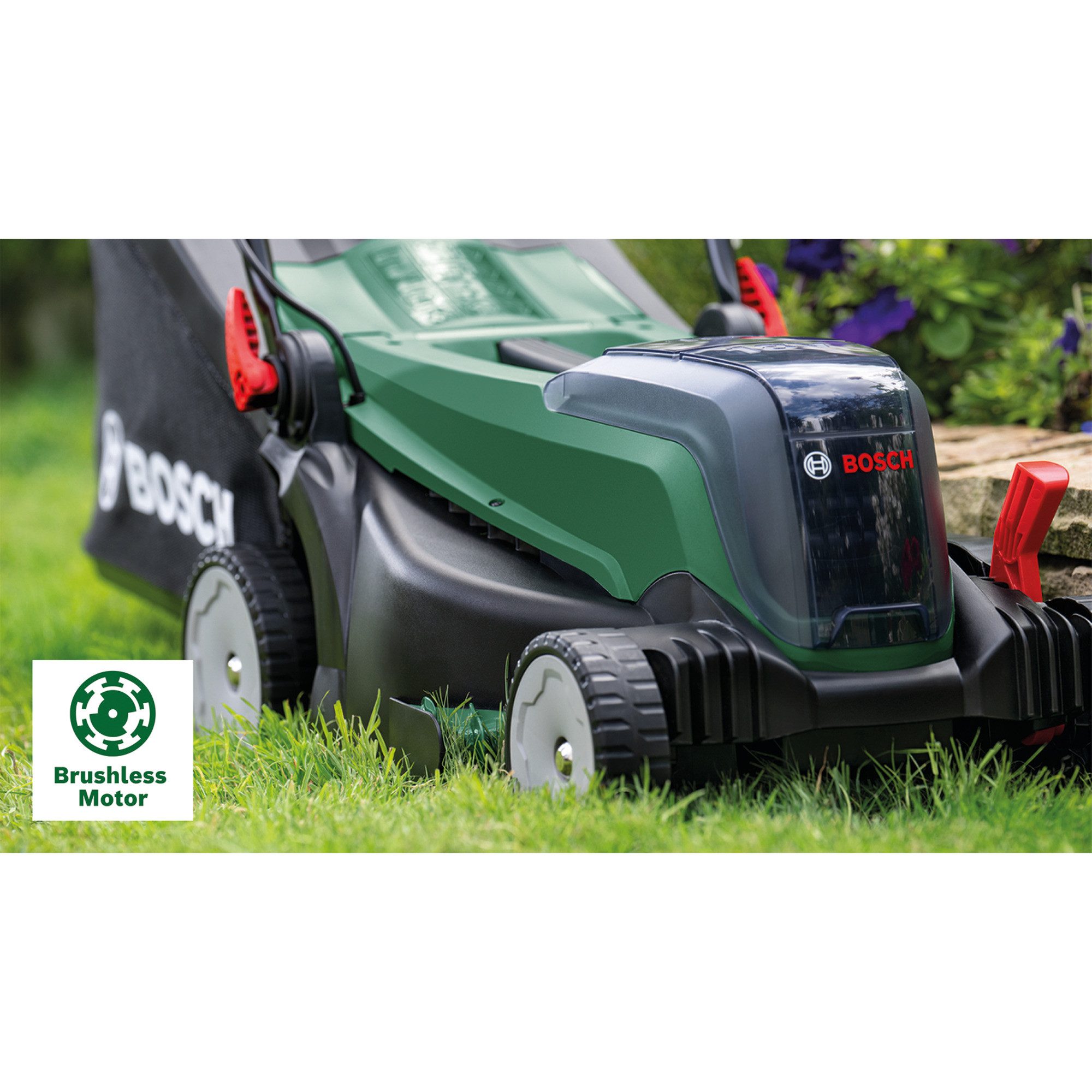 Bosch Professional Akkurasenmäher Bosch Heimwerken & Garten Akku-Rasenmäher, 37 cm Schnittbreite, (2x Li-Ionen Akku 4,0Ah, POWER FOR ALL ALLIANCE) – Bild 3 von 5