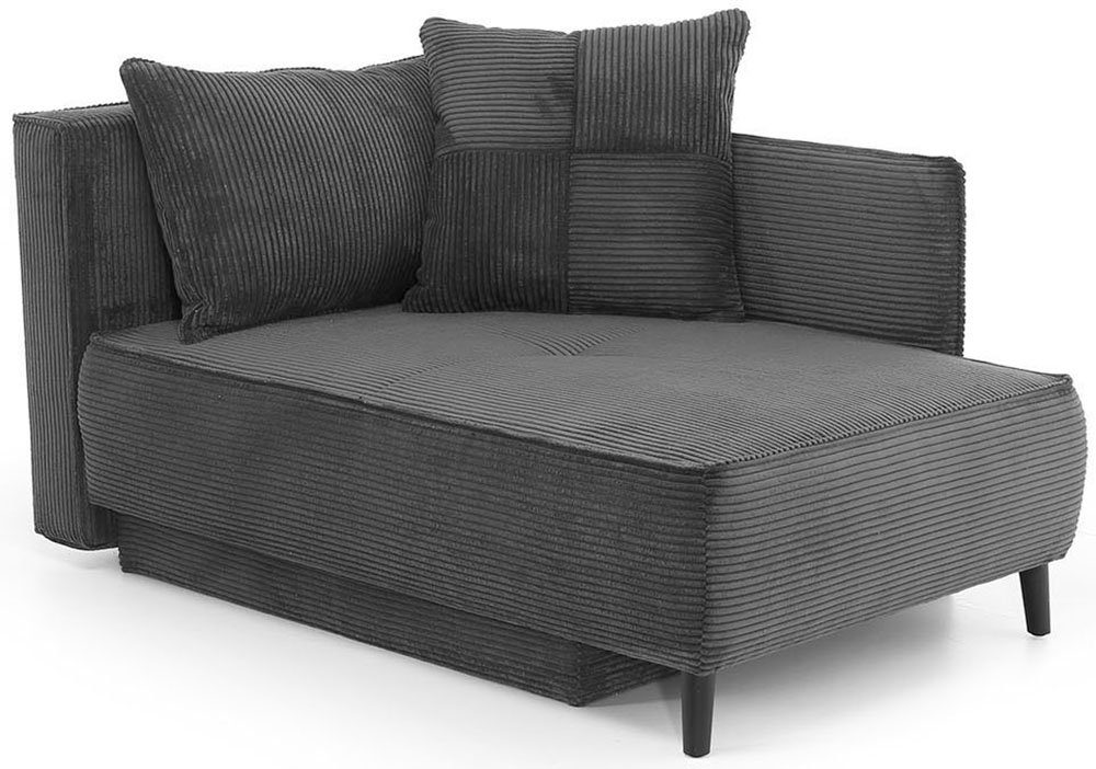 Jockenhöfer Gruppe Recamiere Rex, B: 155 cm, Liegefl. 88x200 cm, mit Bettfunktion, Bettkasten & Zierkissen, Federkern