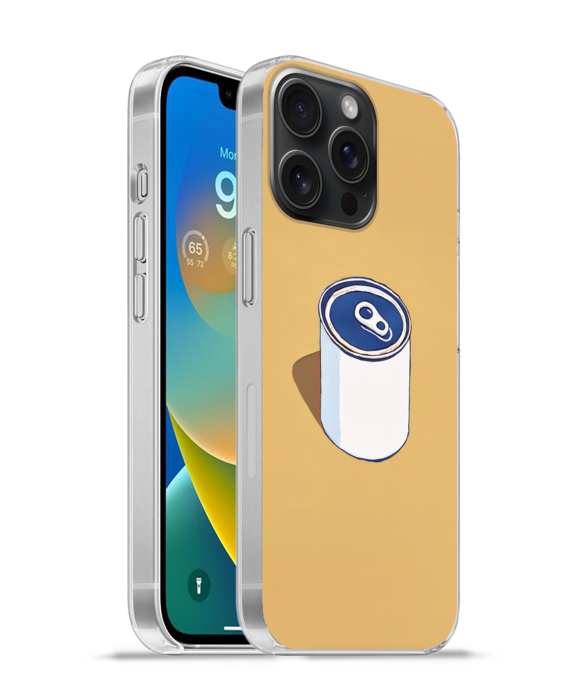 MuchoWow Handyhülle für Apple iPhone 15 Pro Max Dose - Minimalistisch - Blau - Illustratio, Smartphone-Bumper, Print, Handy Schutzhülle Dünn