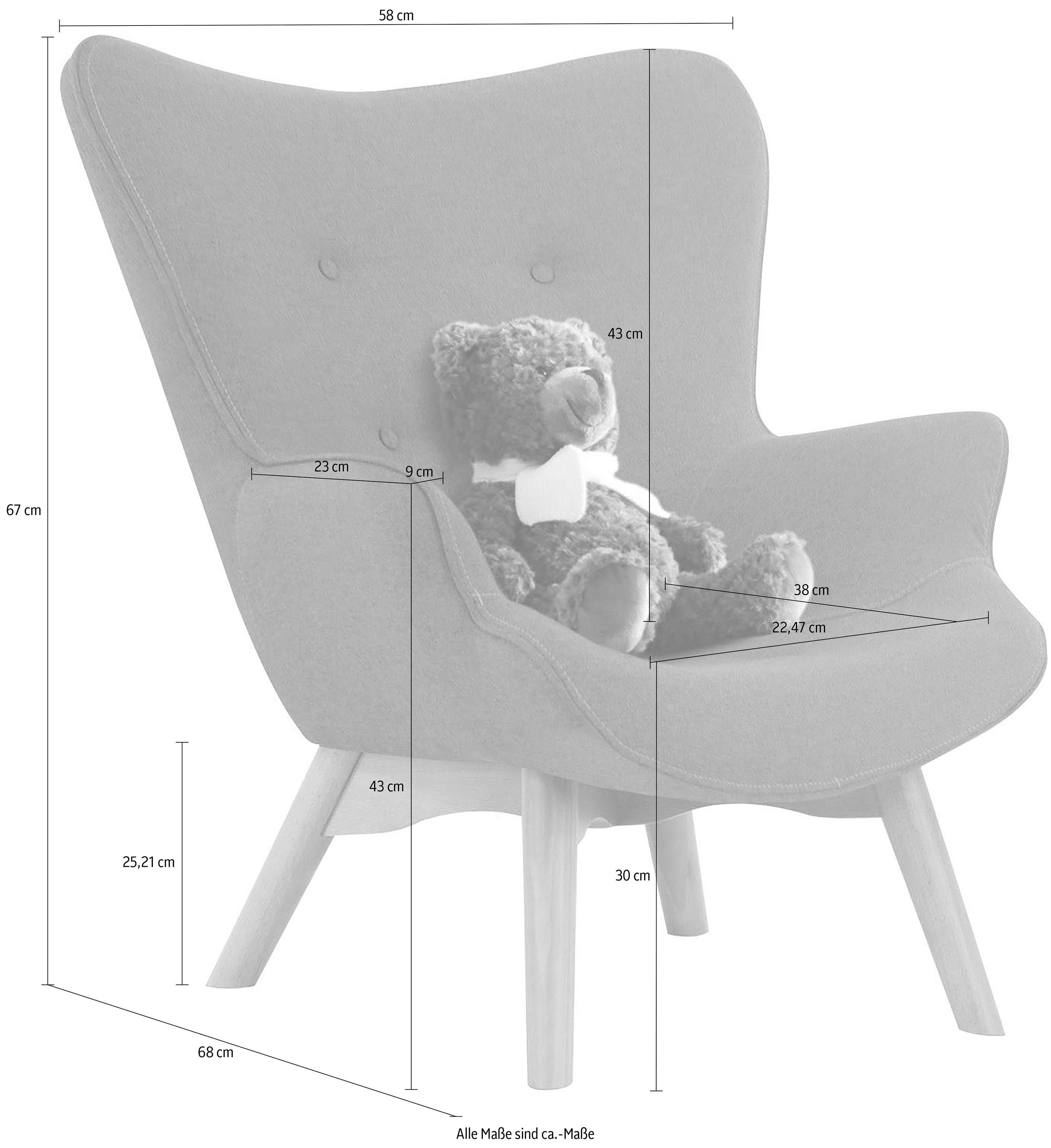 Lüttenhütt Sessel Duca Mini, in Ausführung für kleiner Kinder