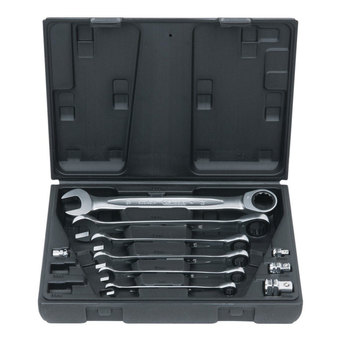 KS Tools Schraube KS Tools GEARplus Ratschenringmaulschlüssel-Satz, 10-teilig