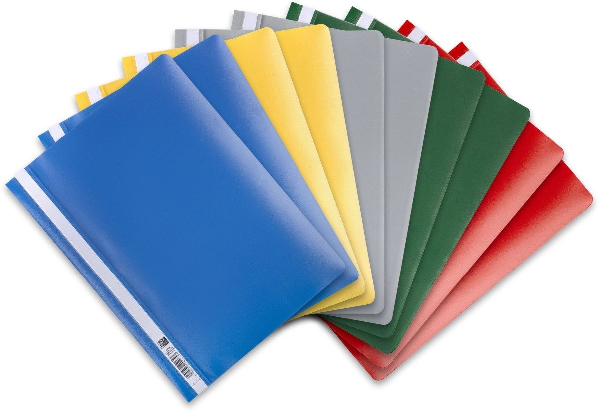 OXFORD Hefter Sichthefter A4 PP VE=10 Stück farbig sortiert