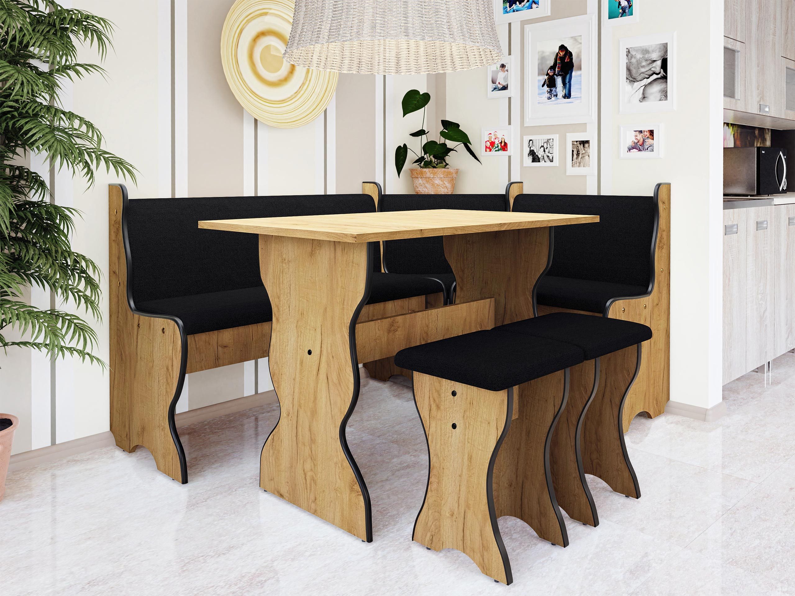 MIRJAN24 Eckbank Thomas (Eckbank + Tisch und zwei Hocker), rechte oder link günstig online kaufen