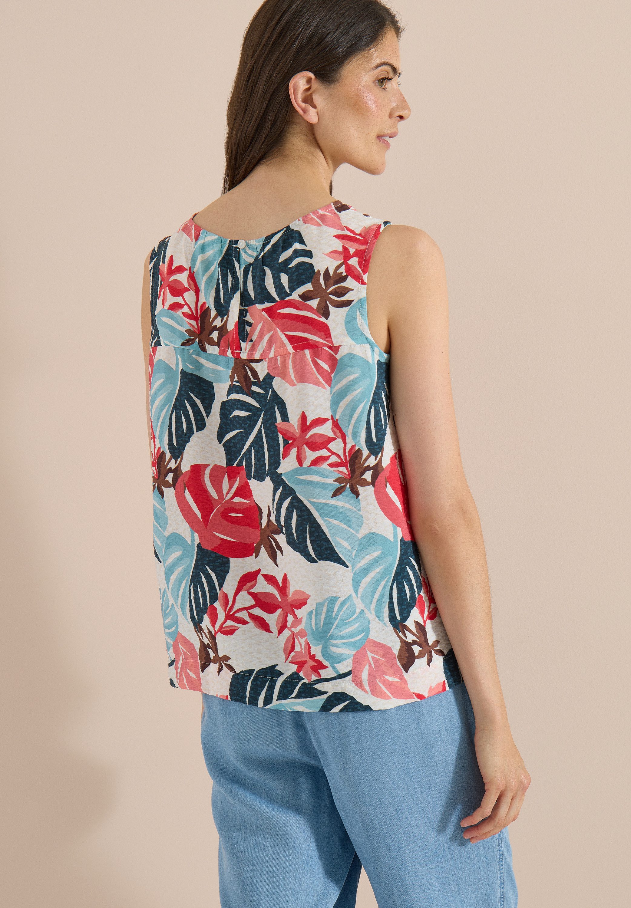 CECIL Blusentop allover-Print, Sommertop, Viskosemix