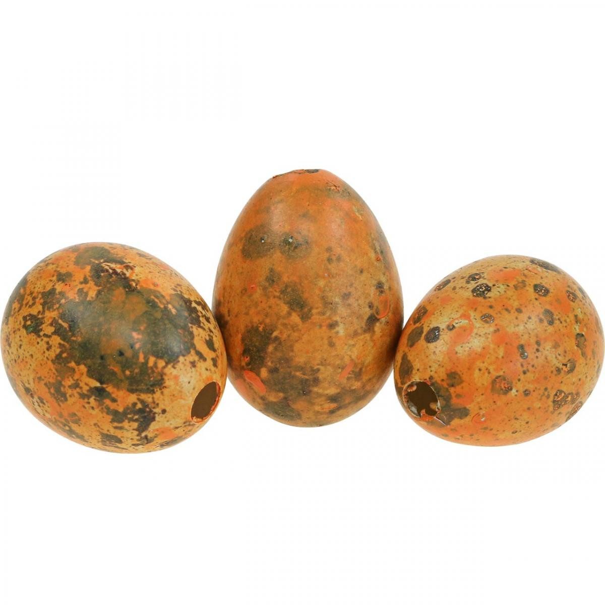 Florists Products Osterei Wachteleier Deko Orange Apricot 50er Set Tischdeko Ostern, 50 Stück