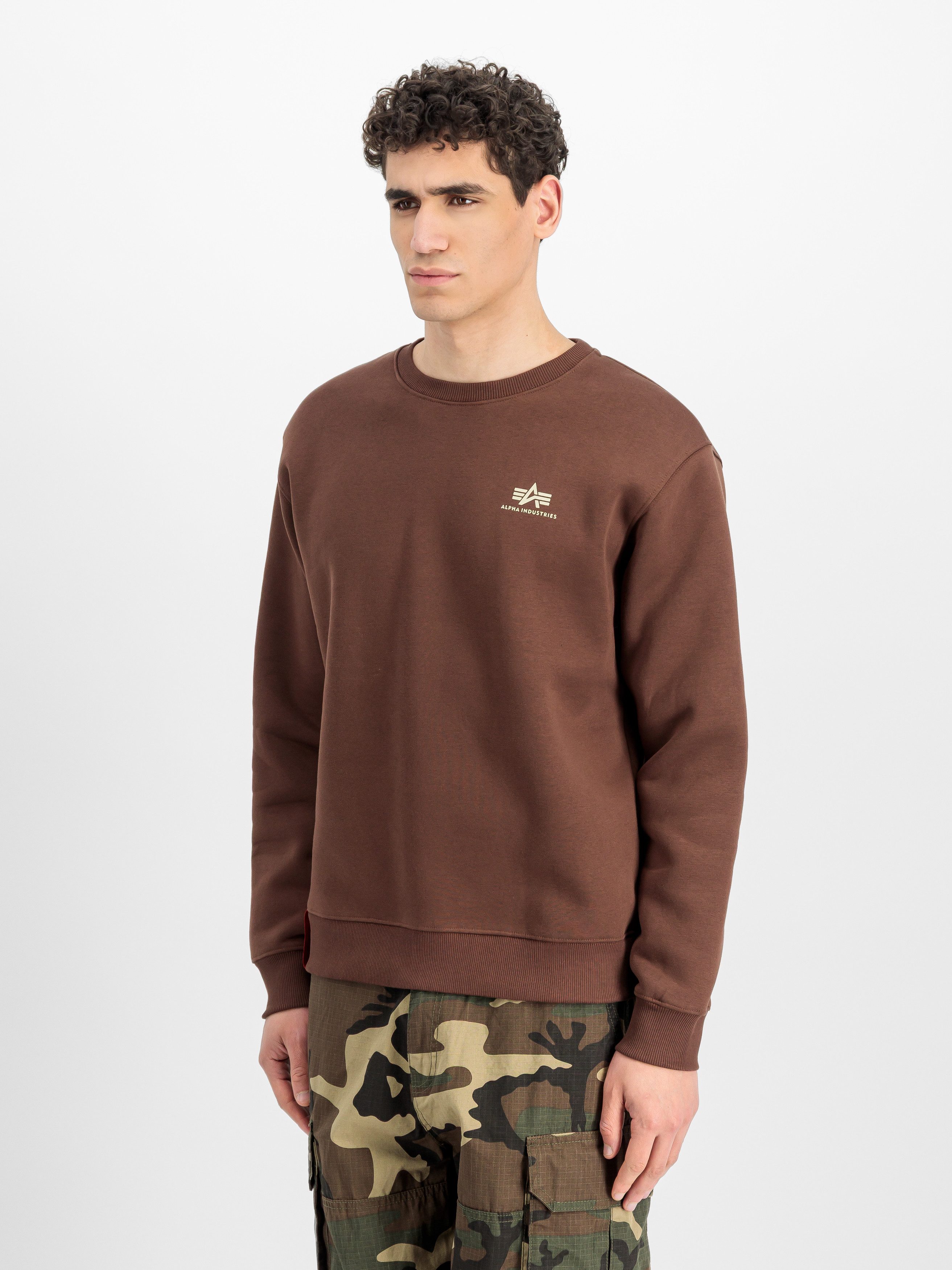 Alpha Industries Sweatshirt Basic Sweater small Logo Baumwollmischung, regular fit