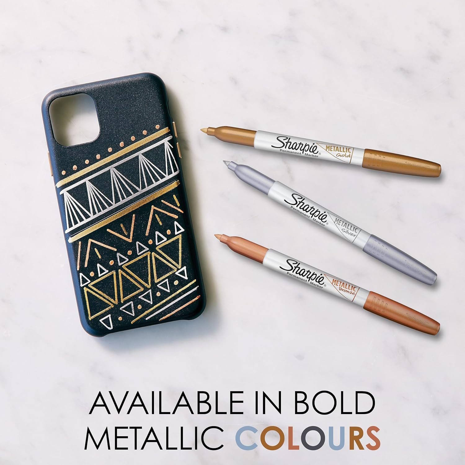 Sharpie Marker Sharpie PermMarker F Metallic Mix 3er