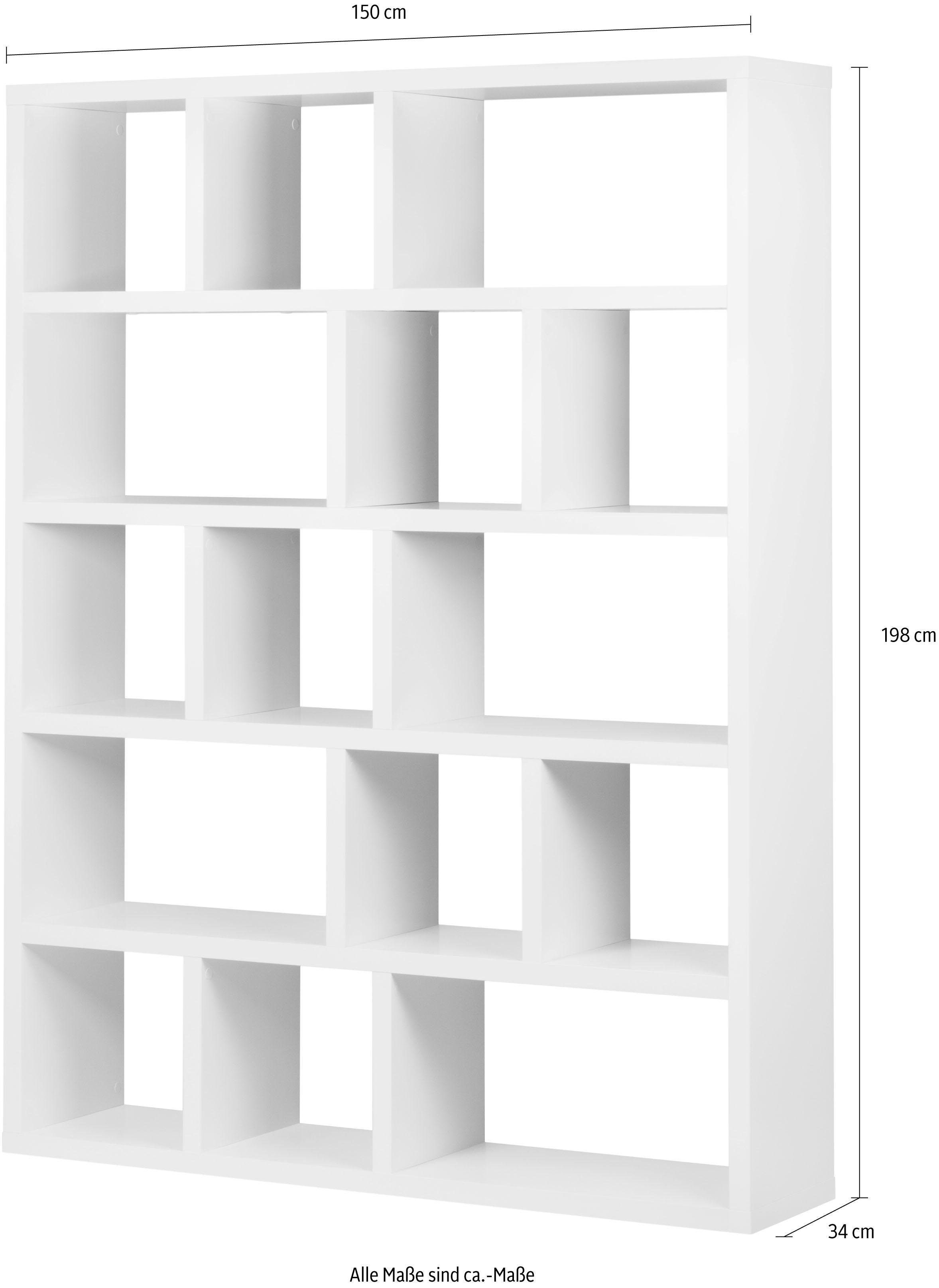 TemaHome Regal mit Fächer weiß Stauraum, erhältlich, viel 15 in schönen Berlin, 4 Farben