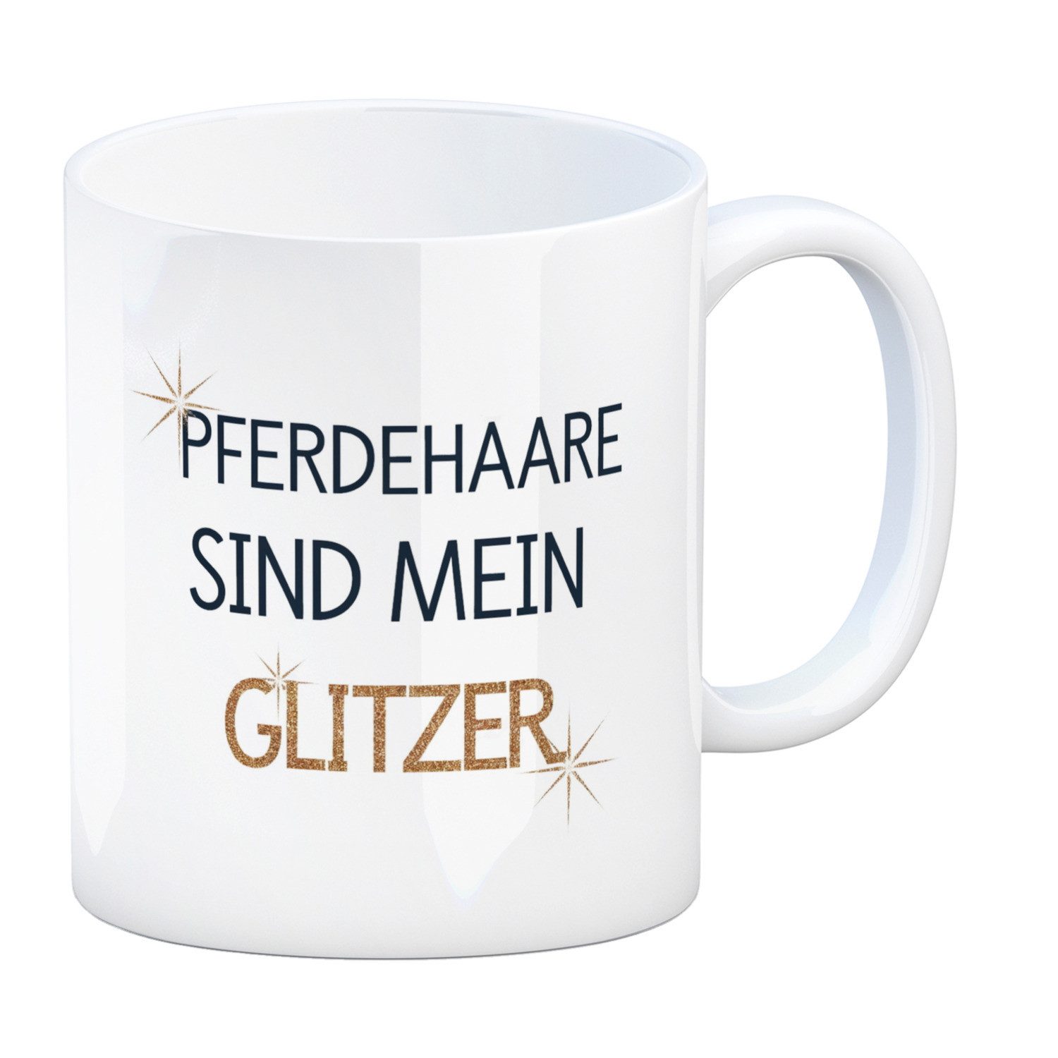 Tasse Pferdehaare sind mein Glitzer Kaffeebecher