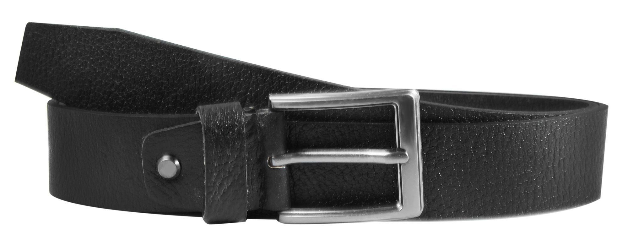 LEONARDO VERRELLI Ledergürtel 3100107 hochwertiges Echtleder, kürzbar, schwarz, 90 cm - 140 cm (Einzeln)