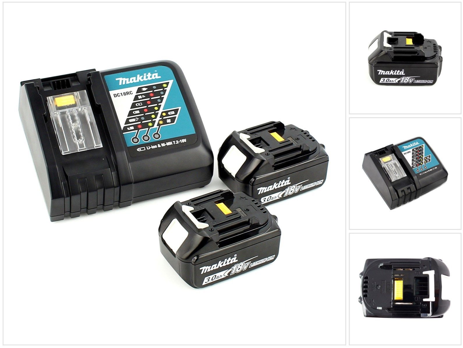 Makita Power Source Kit 18V mit 2x BL1830B Akku 3,0Ah + DC18RC Ladegerät Akkupacks