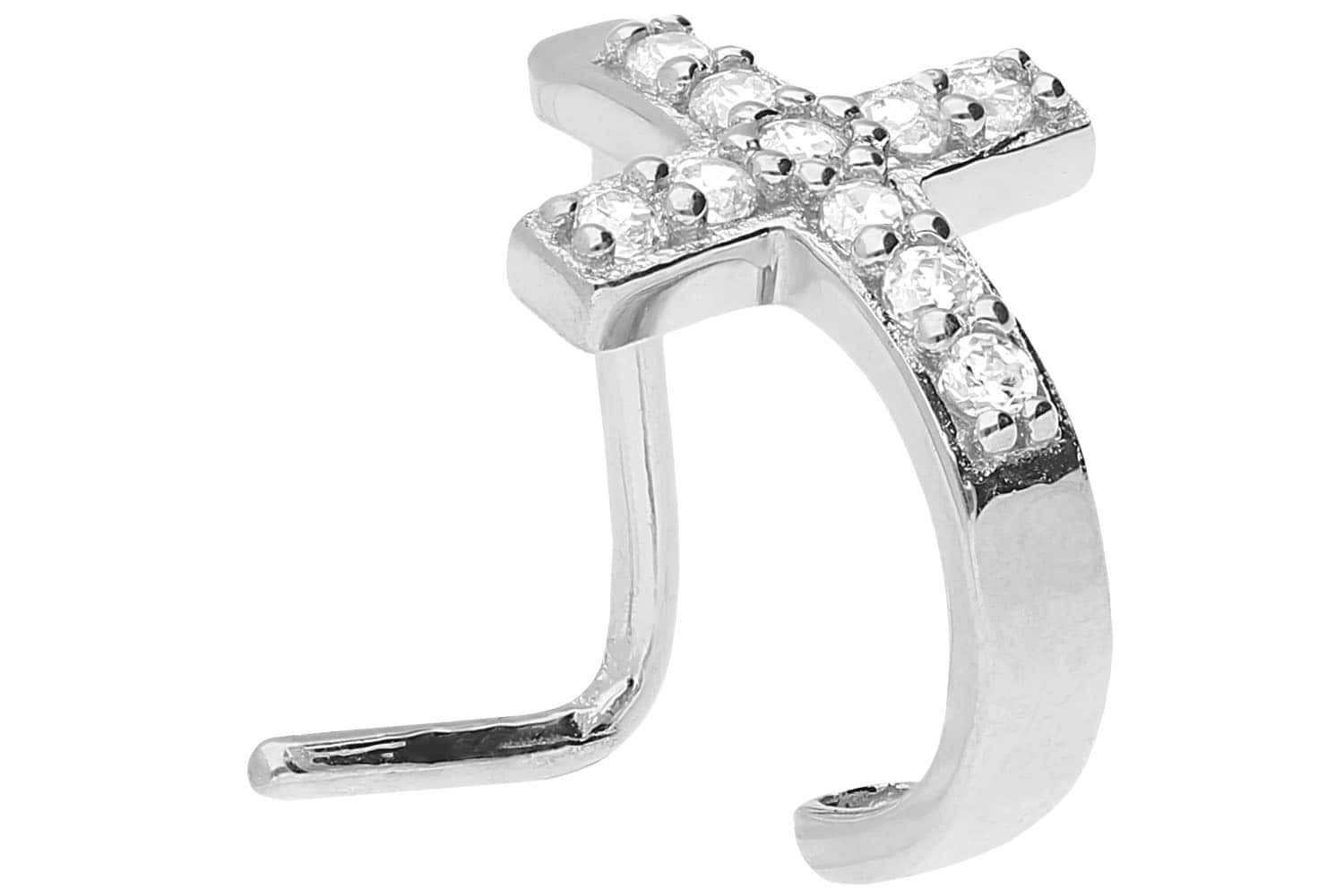 Nasenpiercing Chirurgenstahl Nasenstecker KRISTALLKREUZ