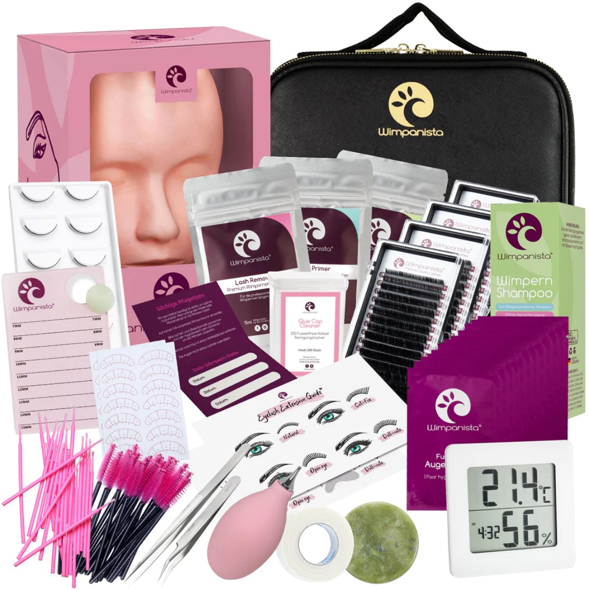 Einzelwimpern Wimpernverlängerung Set Ausbildung Deluxe