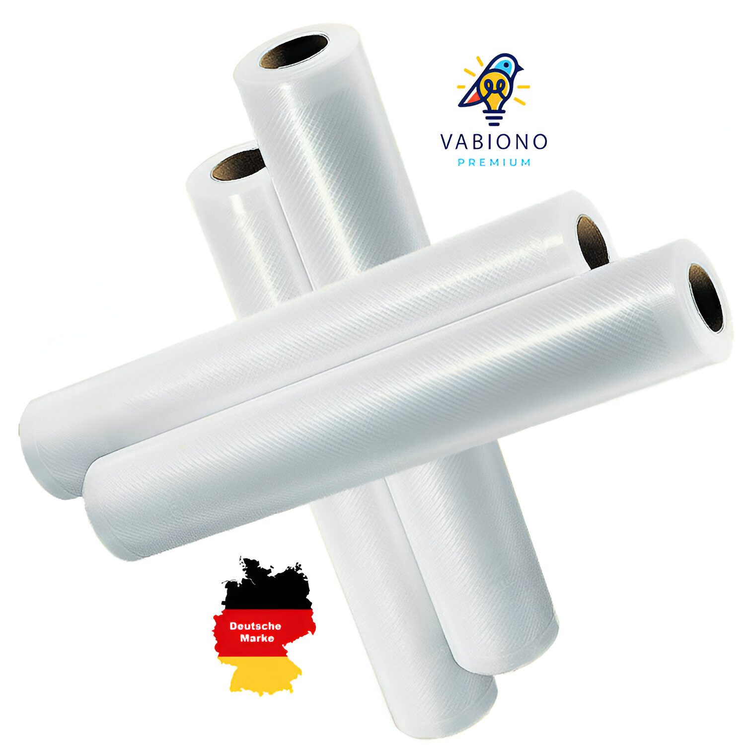 VABIONO Folienrollen Vakuumrollen Vakuumierbeutel Premium Rollen Breite 30cm Länge 600cm, Zubehör für für Folienschweißgeräte, Kostenloser Versand