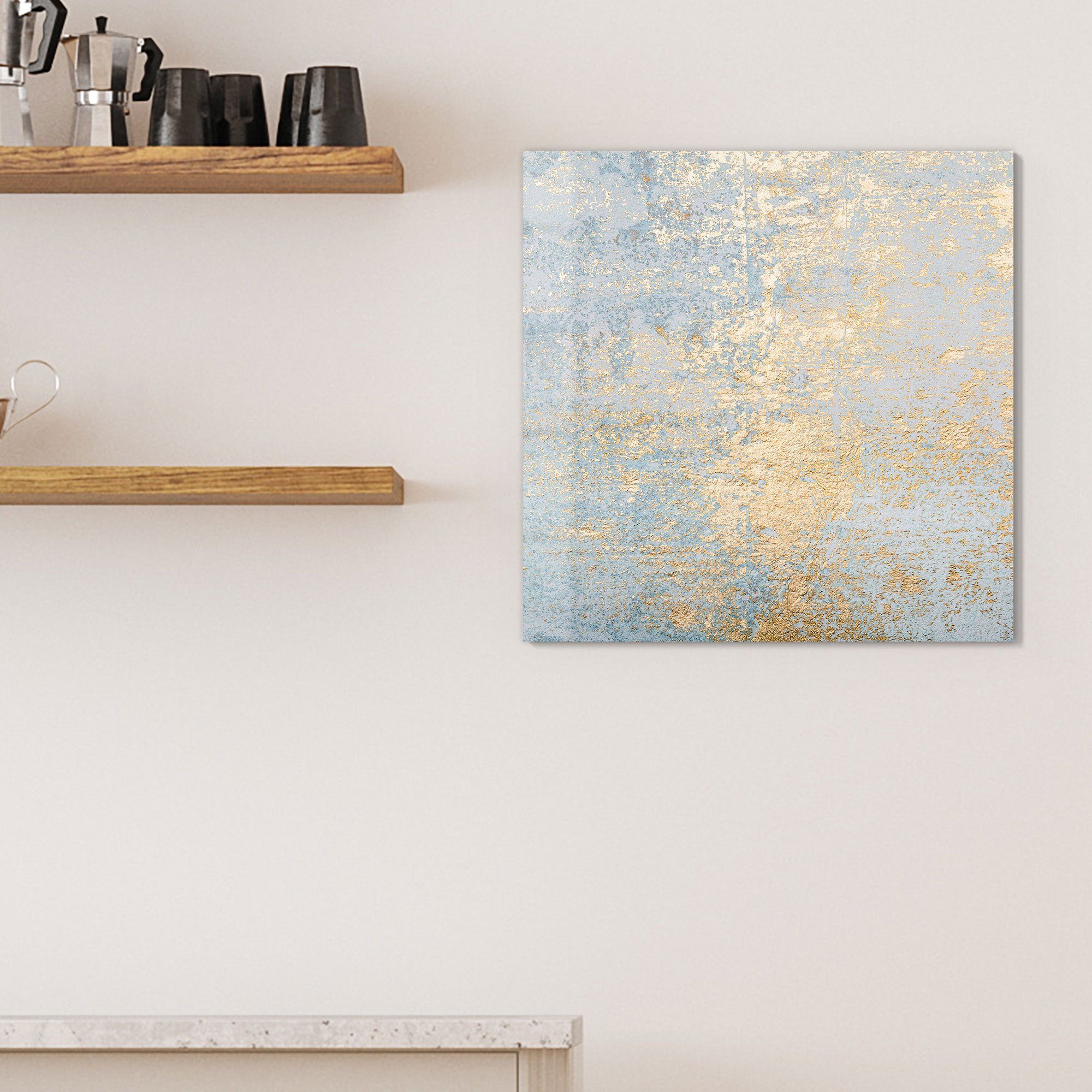 DEQORI Magnettafel 'Wand mit Gold-Struktur', Whiteboard Pinnwand beschreibbar