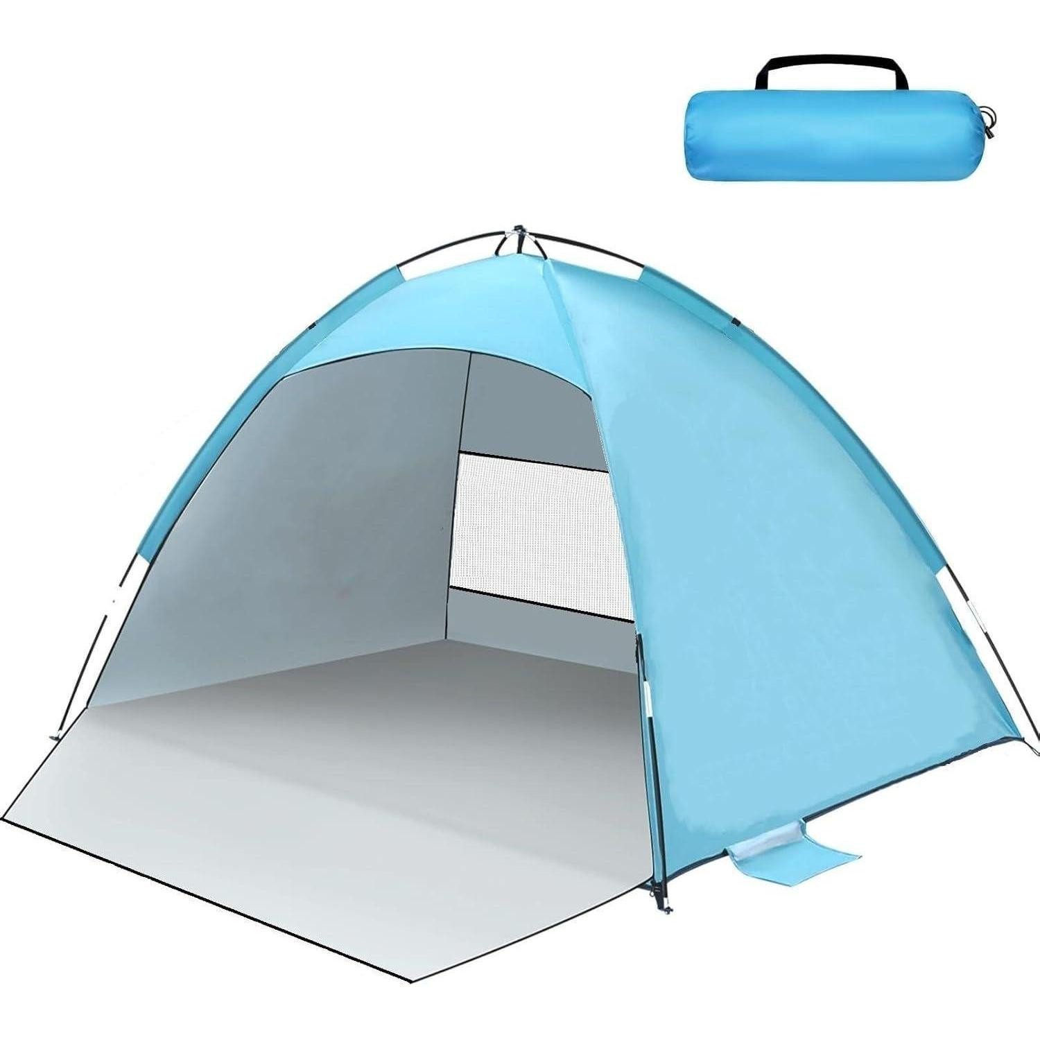 Strandmuschel Strandmuschel UV Schutz UPF 50+ für 2-3 Personen mit Tragetasche
