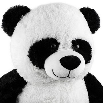 BRUBAKER Kuscheltier XXL Panda Teddy 100 cm mit Lieblingsmensch Herz (1-St., riesiger Teddybär), großes Stofftier, Plüschtier Pandabär