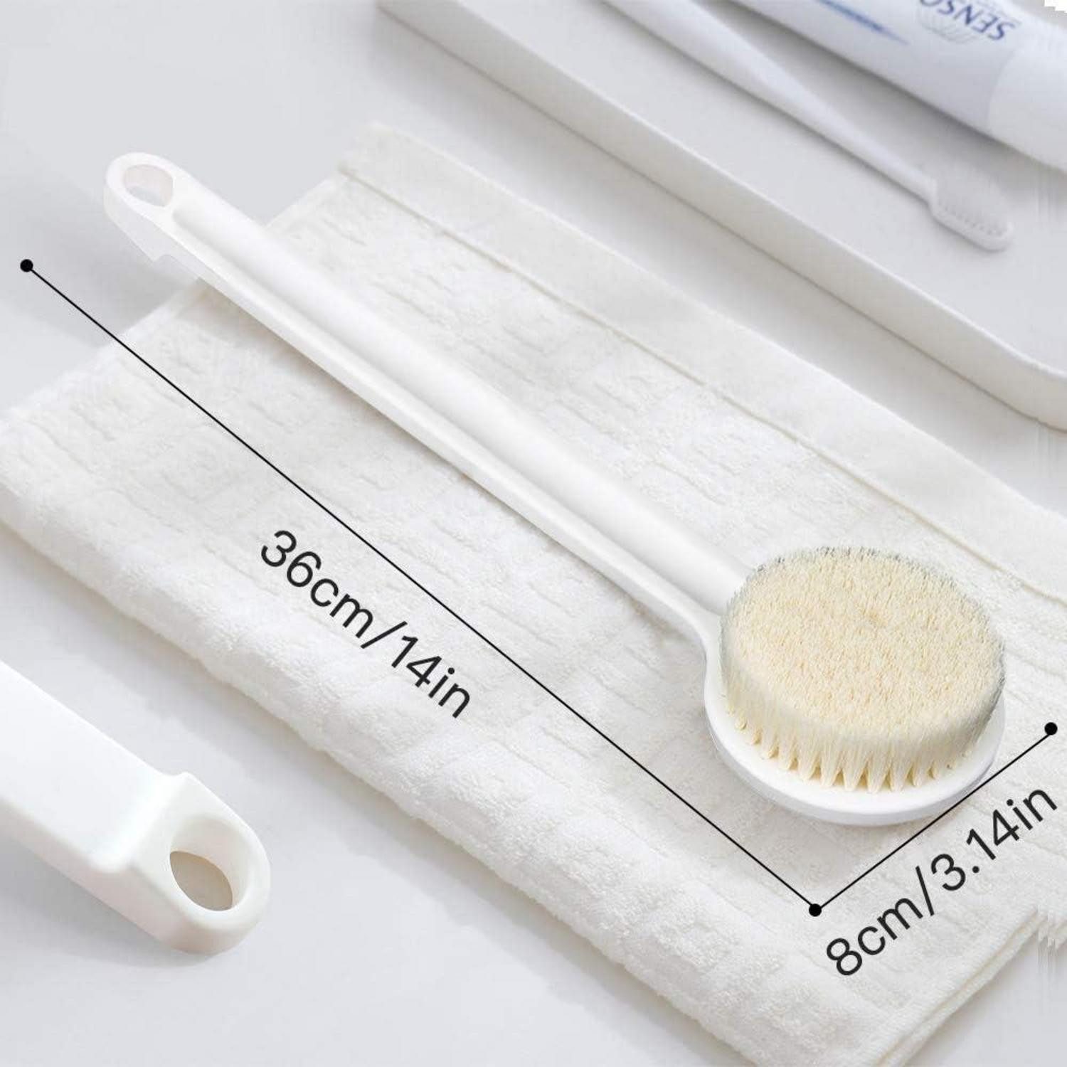 LuxusKollektion Körperbürste Trockenbürste Körperbürste Rückenbürste Langer Griff Peeling Scrubber