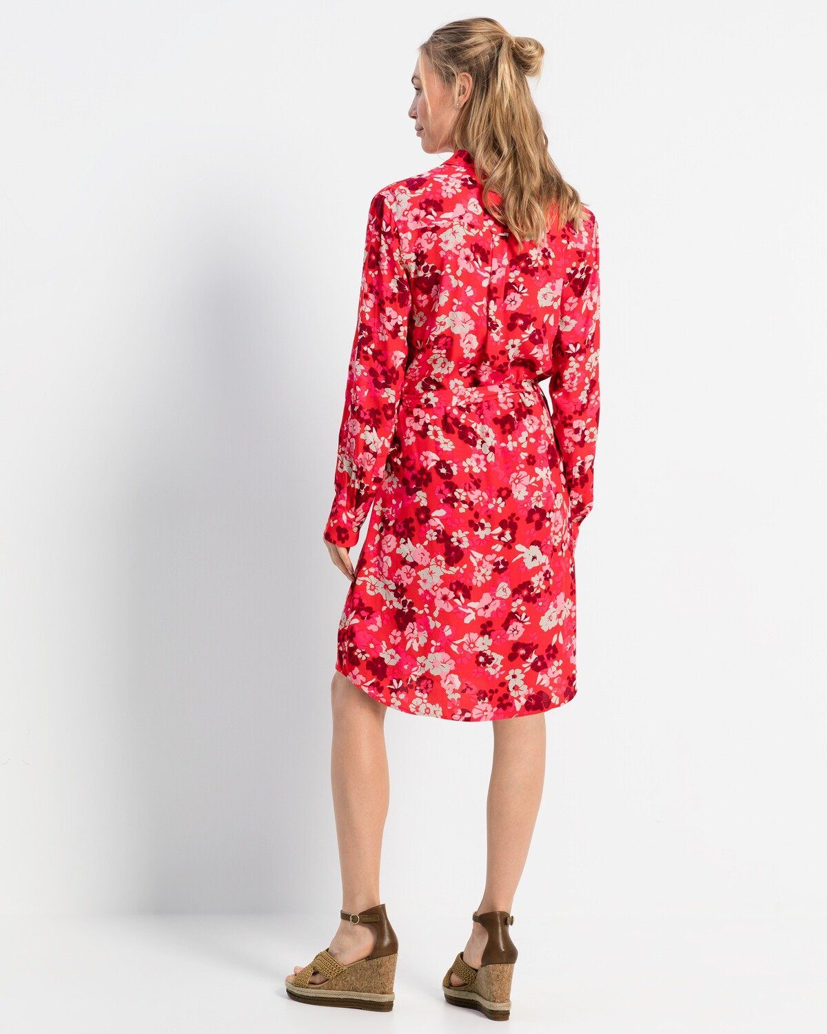 Gant Hemdblusenkleid Kleid Blumen-Print mit Rot