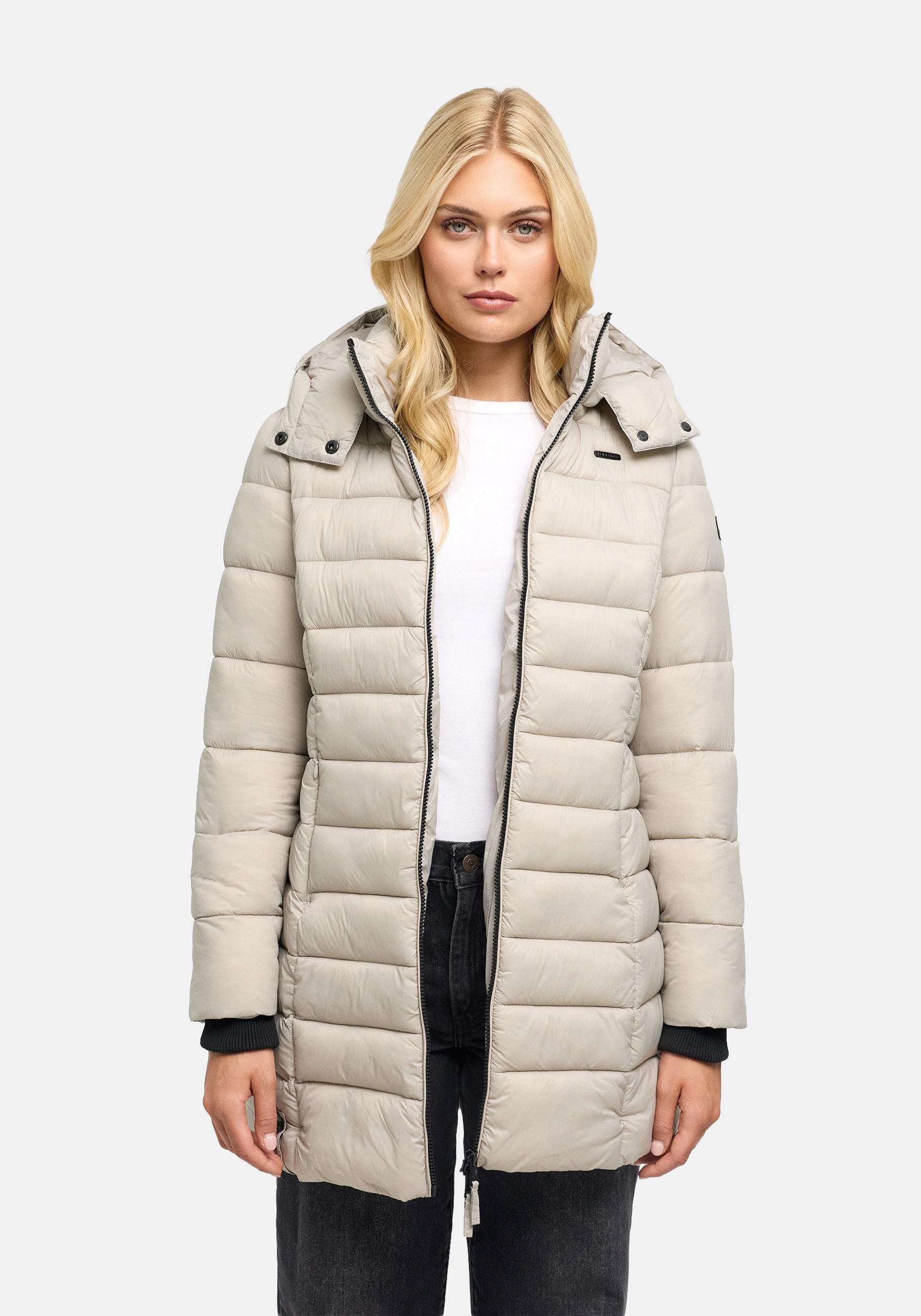 Marikoo Steppmantel Abendsternchen zeitloser Wintermantel mit schmaler Steppung