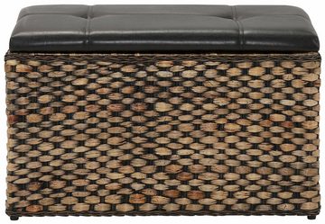 Home affaire Sitztruhe Wittfield, aus geflochtenem Rattan, mit Stoffeinsatz im Innenfach, Breite 75 cm